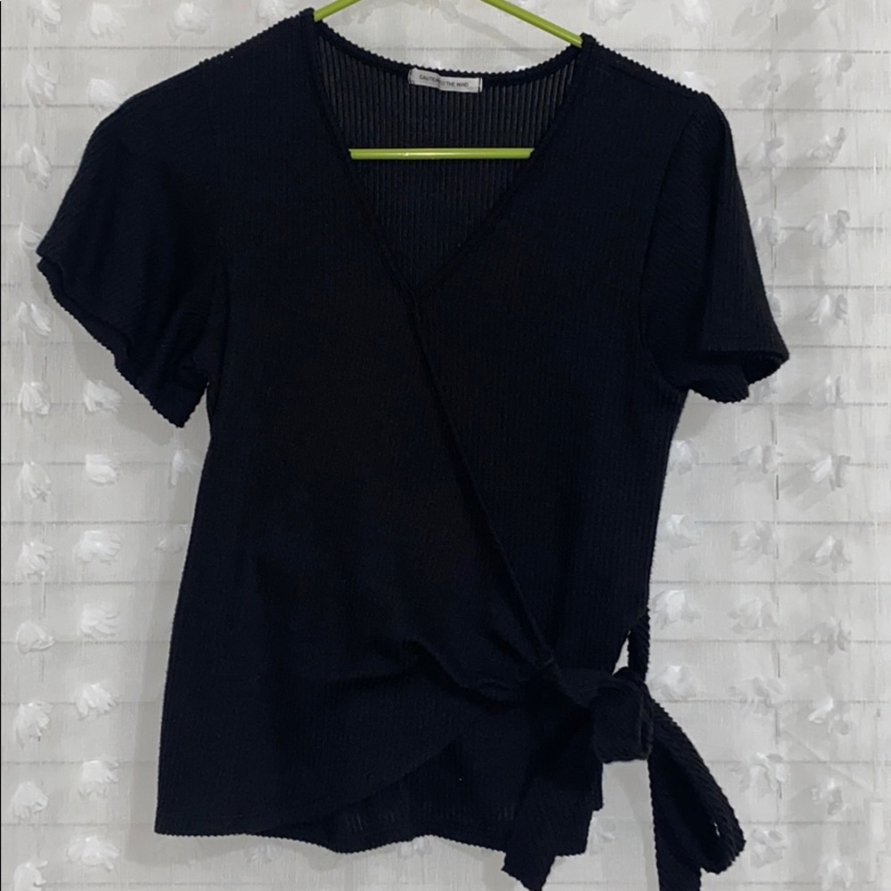 Cute Black Top with Bow